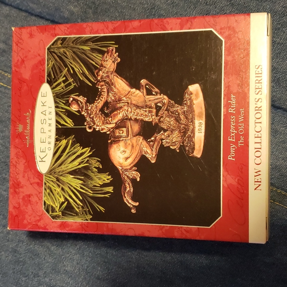 Hallmark 1998 The Old West PONY EXPRESS RIDER Holiday Christmas Ornament